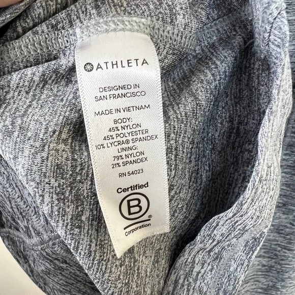 Athleta 1/4 Zip Long Sleeve Running Top in gray Size Small - Picture 9 of 10